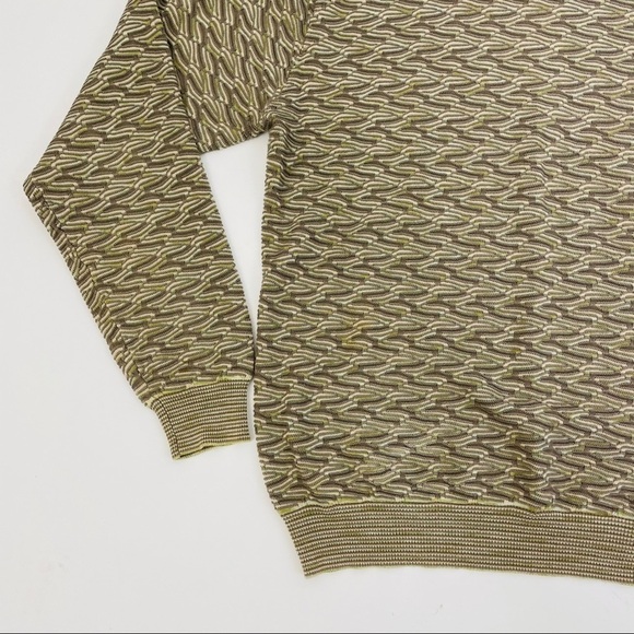Vintage 90s Textured Wave 3D Earth Color Sweater - Picture 4 of 12